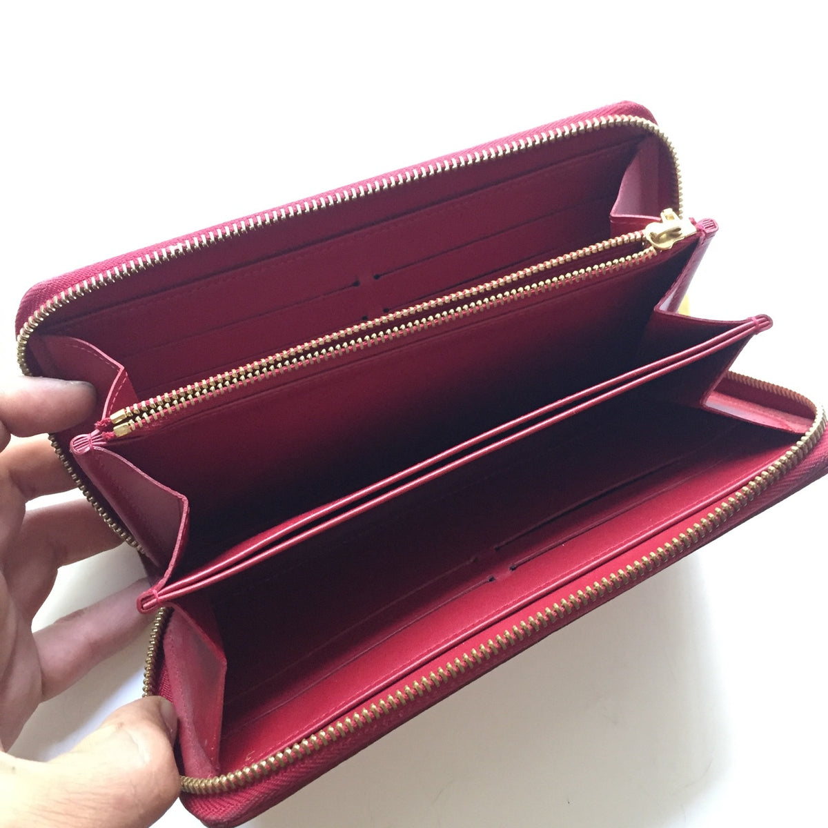 Louis Vuitton Portafoglio Zippy Vernis Rosso